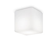 Plafoniera Moderna Luna Alluminio Bianco 1 Luce E27