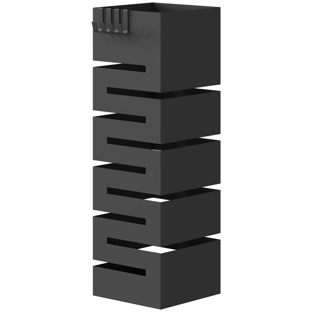 Portaombrelli ¨C Minimal ¨C Nero, Acciaio, 8 Posti
