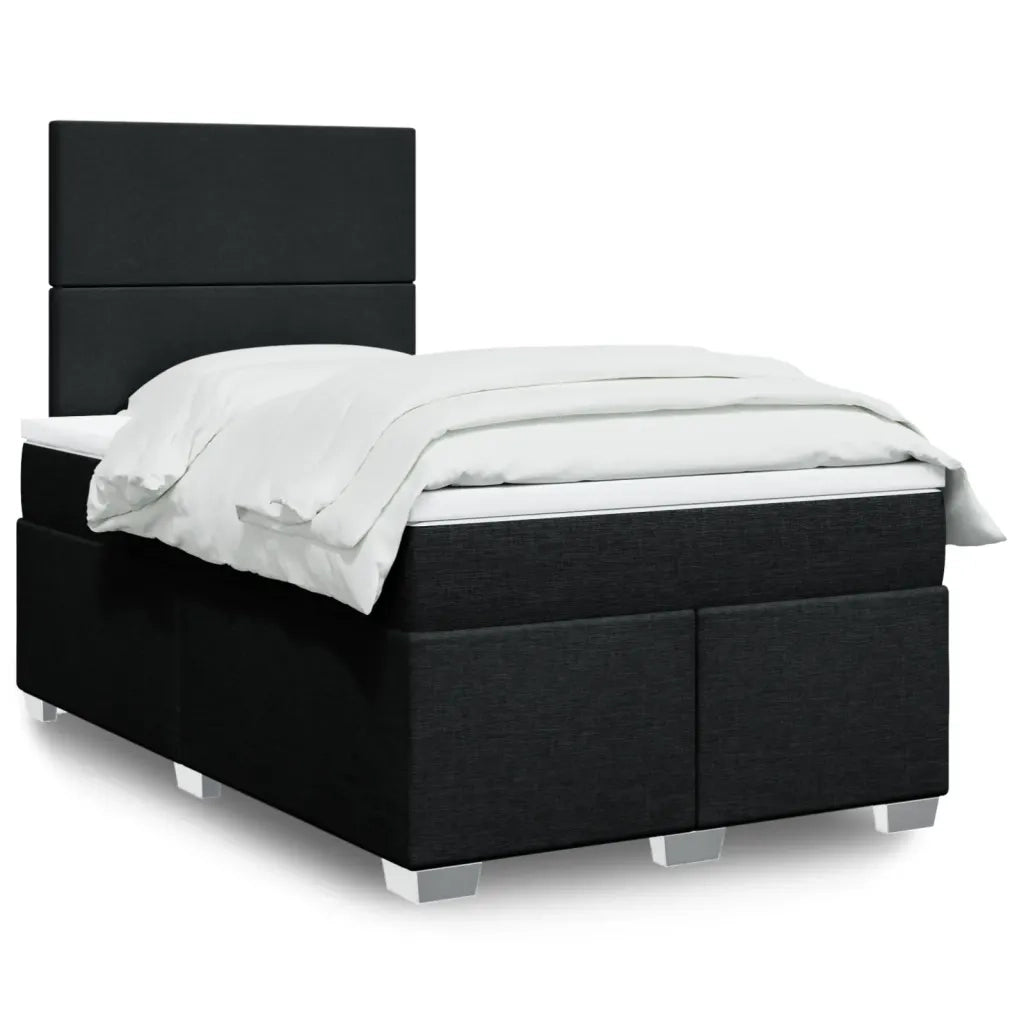 Giroletto a Molle con Materasso Nero 120x190 cm in Tessuto 3290422