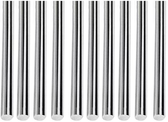 Stecchi Ronde in Acciaio Inossidabile 304 - 10 pezzi - Schiacciatore - Duraturo - Duro - Adatto per Costruzione/Industria - Stanti in Acciaio
