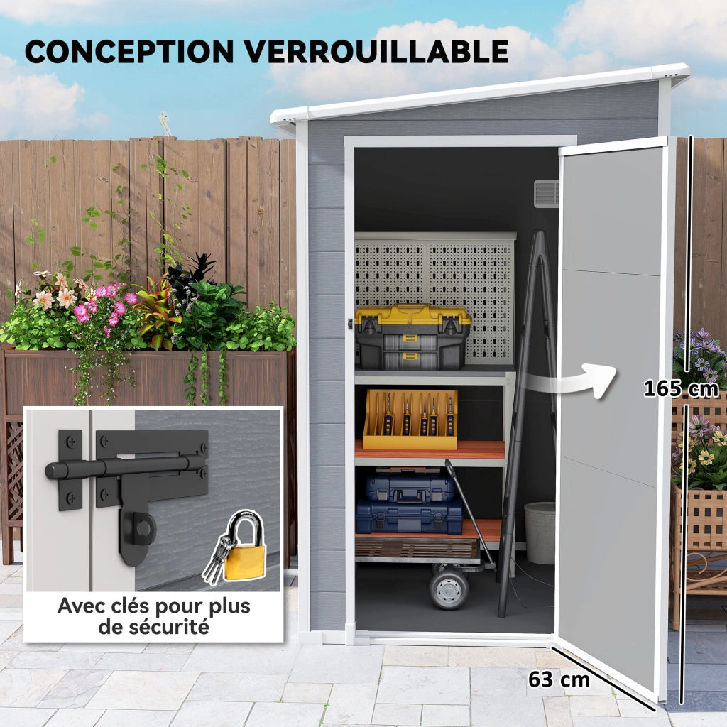 Casetta da giardino ¨C Minimal ¨C Grigio 122x149x192 cm