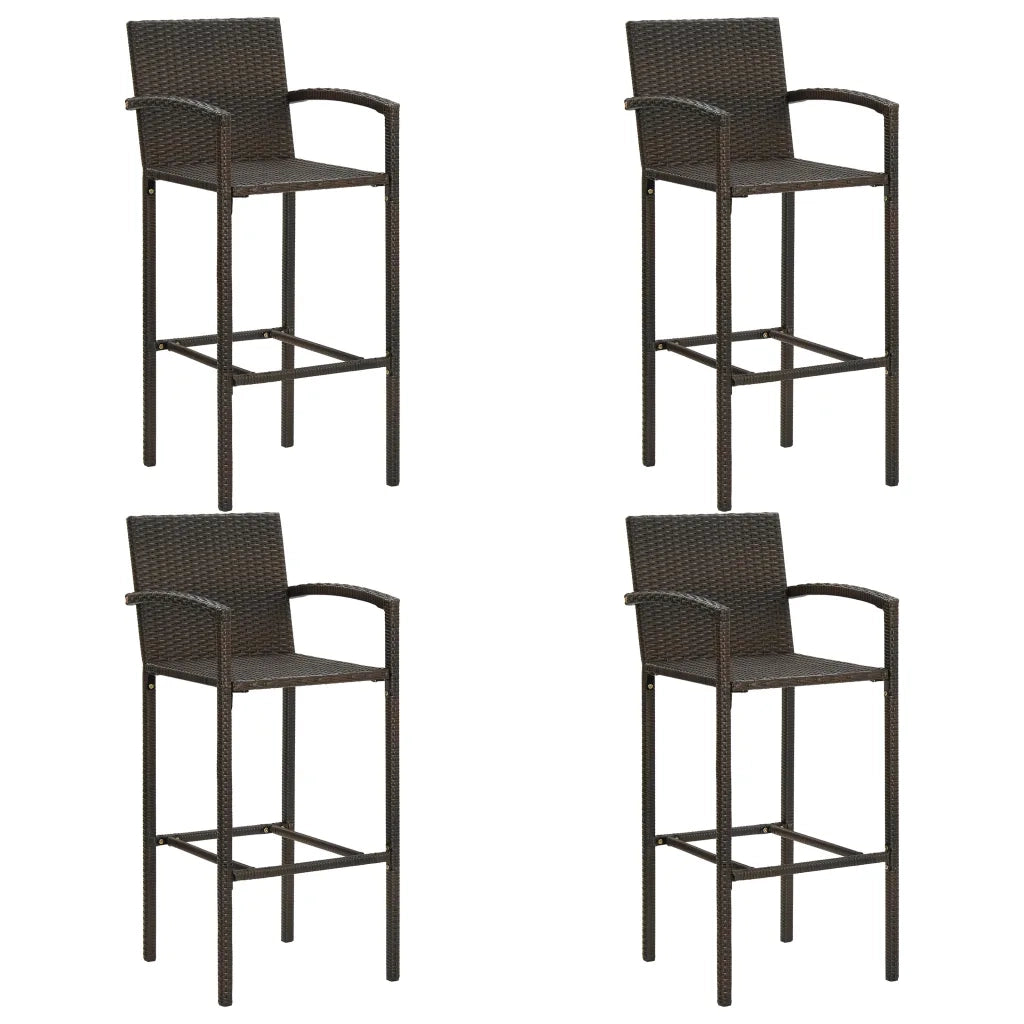 Set Bar da Giardino 5 pz Marrone 3067968