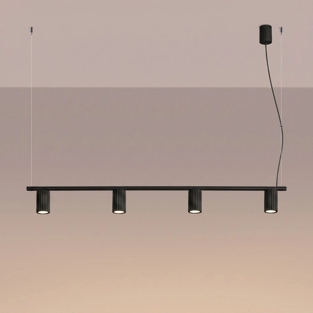 Lampadario KARBON 4 nero
