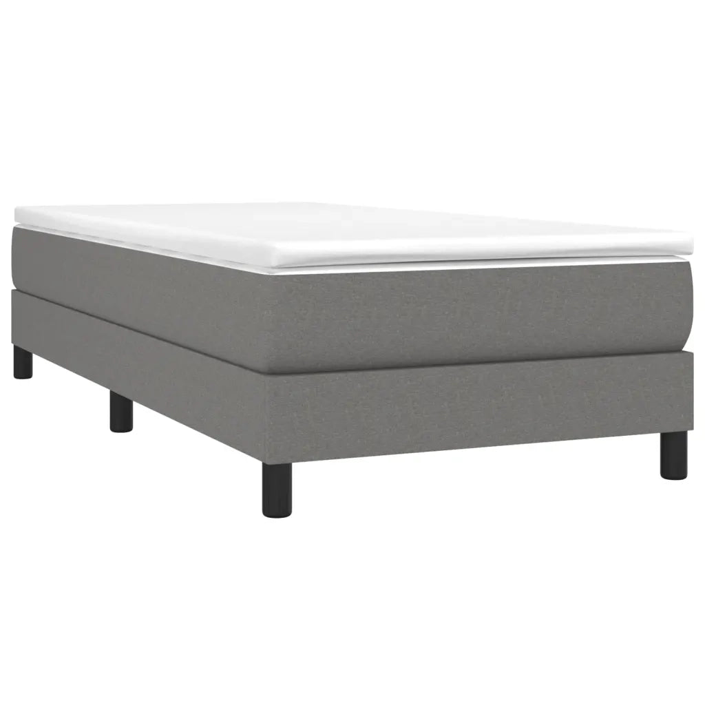 Giroletto a Molle con Materasso Grigio Scuro 80x200 cm Tessuto 3144030