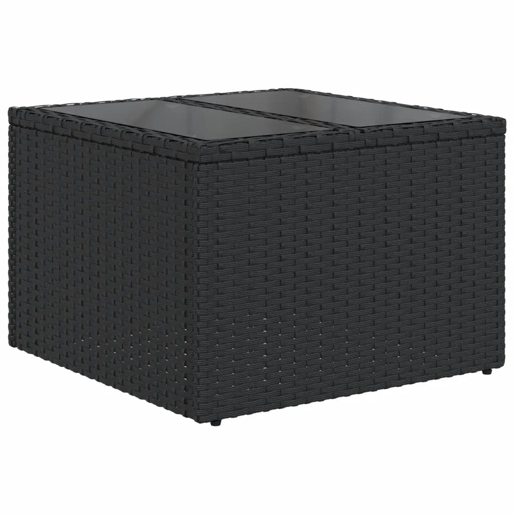 Set Divani da Giardino 11 pz con Cuscini in Polyrattan Nero 3221924