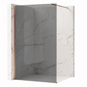 Parete Doccia Rea Flexi Grey / Brush Copper 140