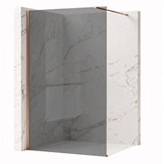 Parete Doccia Rea Flexi Grey / Brush Copper 140
