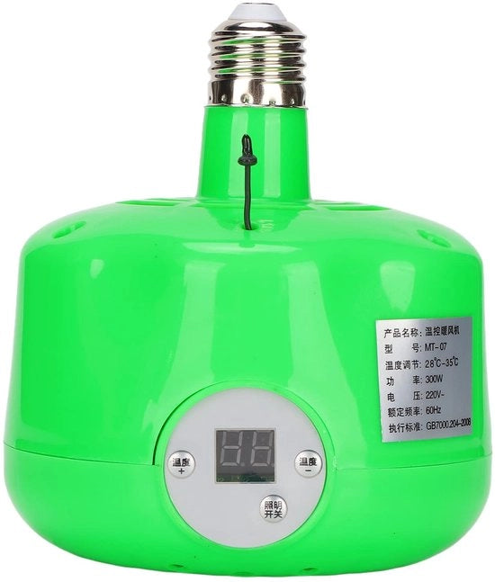 Lampada di riscaldamento 300W - Regolazione LCD di temperatura 28-35°C - Progettazione sicura e duratura - Plastica resistente al calore - Adatto per uccelli da cortile e rettili - Lampade di riscaldamento