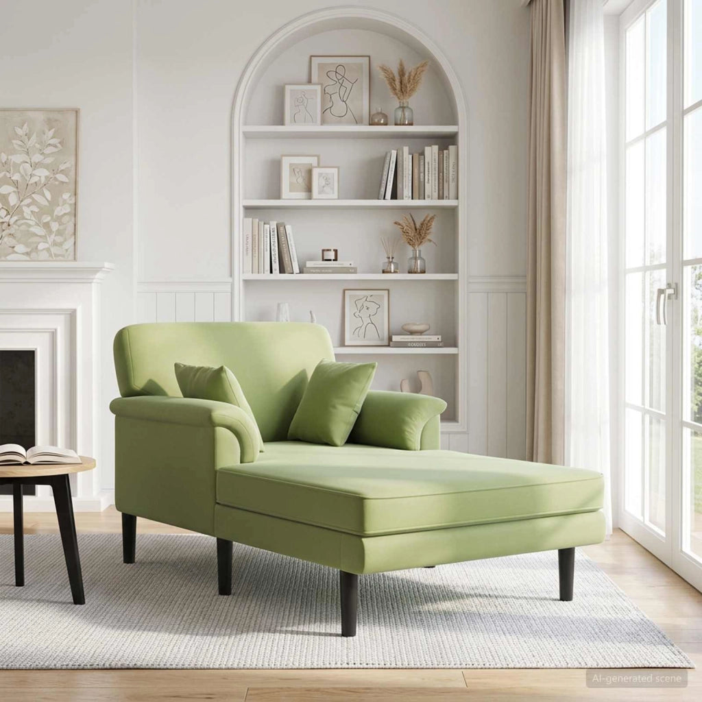 Chaise longue Verde chiaro Velluto 42048043