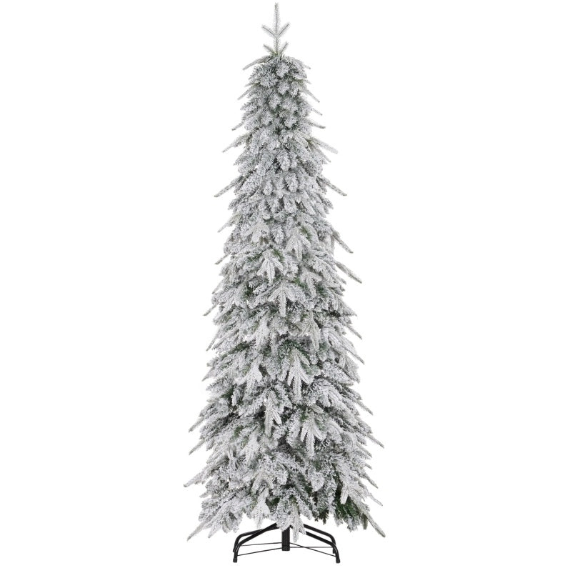 Albero di Natale artificiale 180 cm con 600 rami densi, effetto neve, apertura automatica
