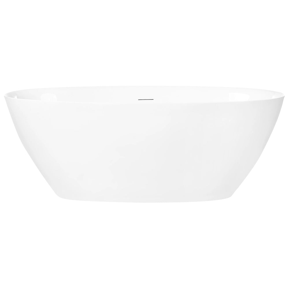 Vasca da bagno freestanding in acrilico bianco 160 cm design moderno forma ovale