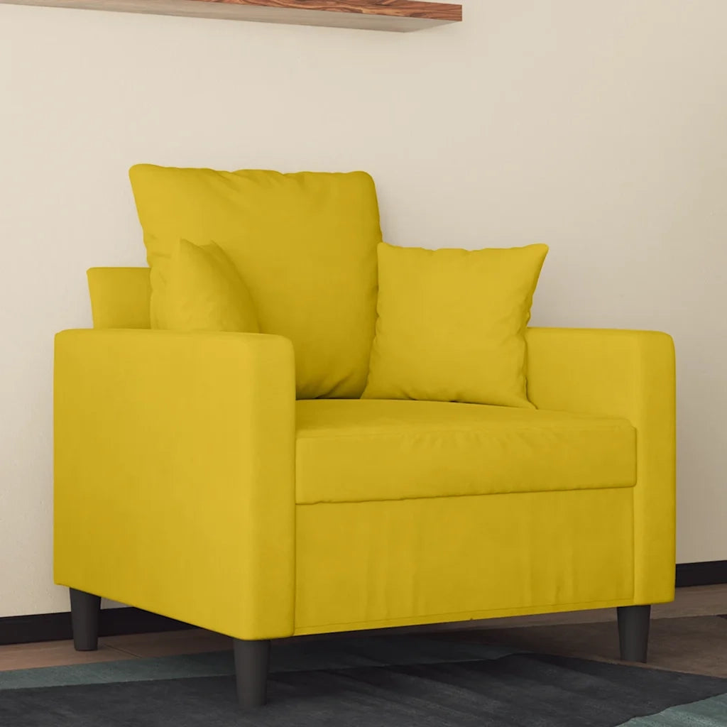Poltrona Giallo 60 cm Velluto 359289