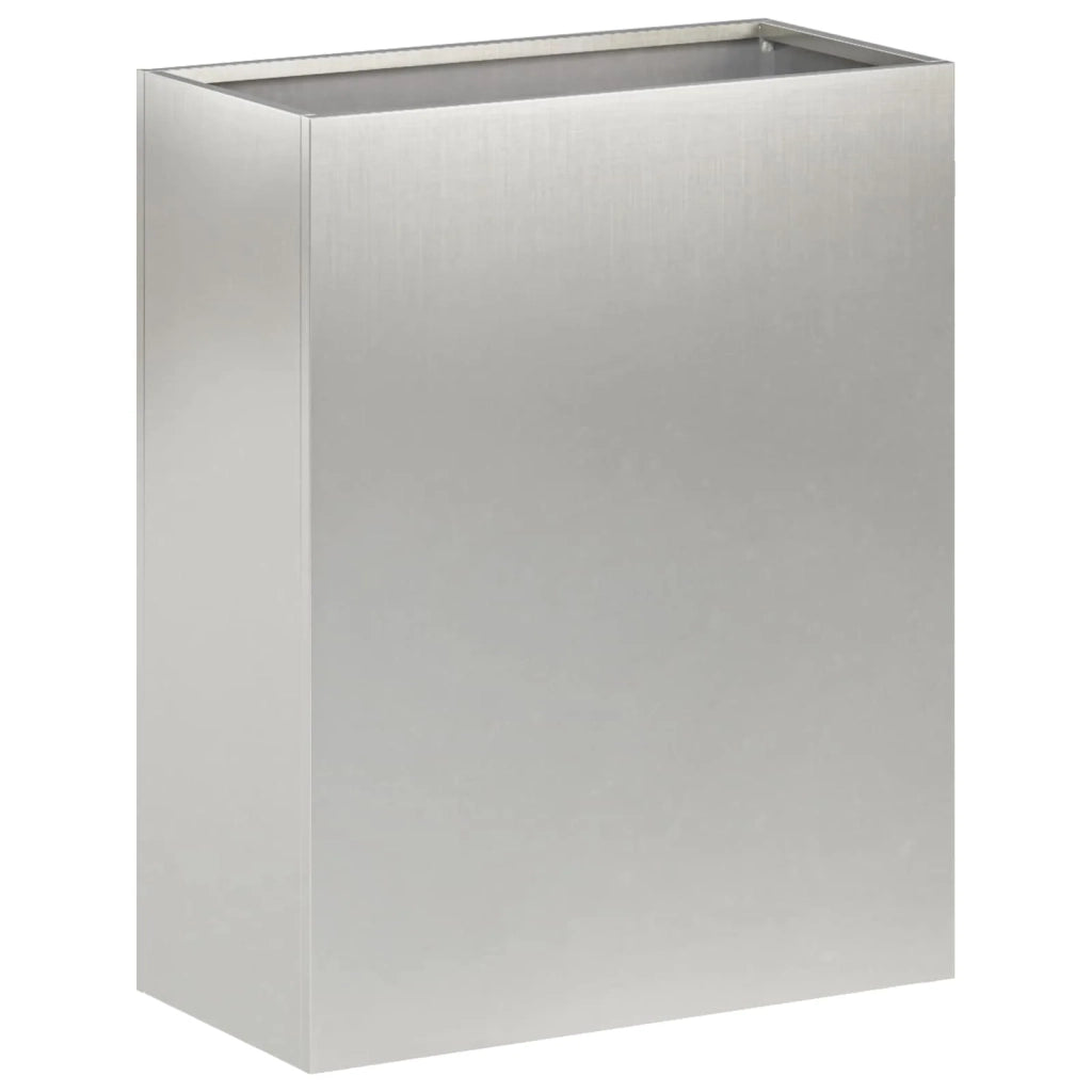 Vaso da giardino Argento 40 x 20 x 50 cm Acciaio Inox 8005422