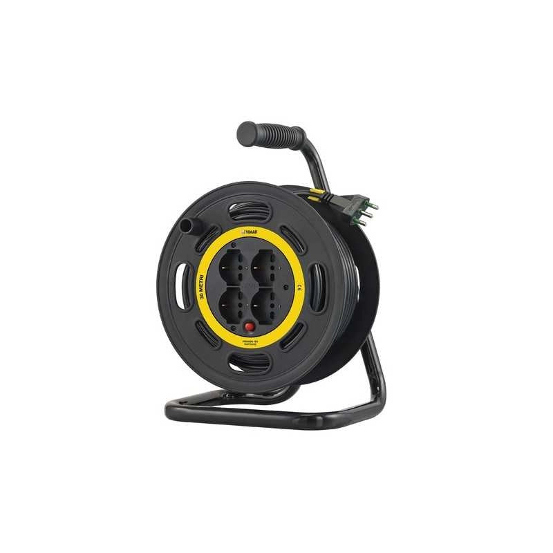 0P32731 Avvolgicavo 16A 4 Uscite Universali 30M