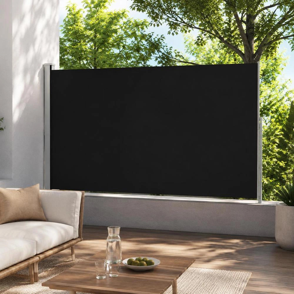 Extendable Side Awning 180x300 Cm Black