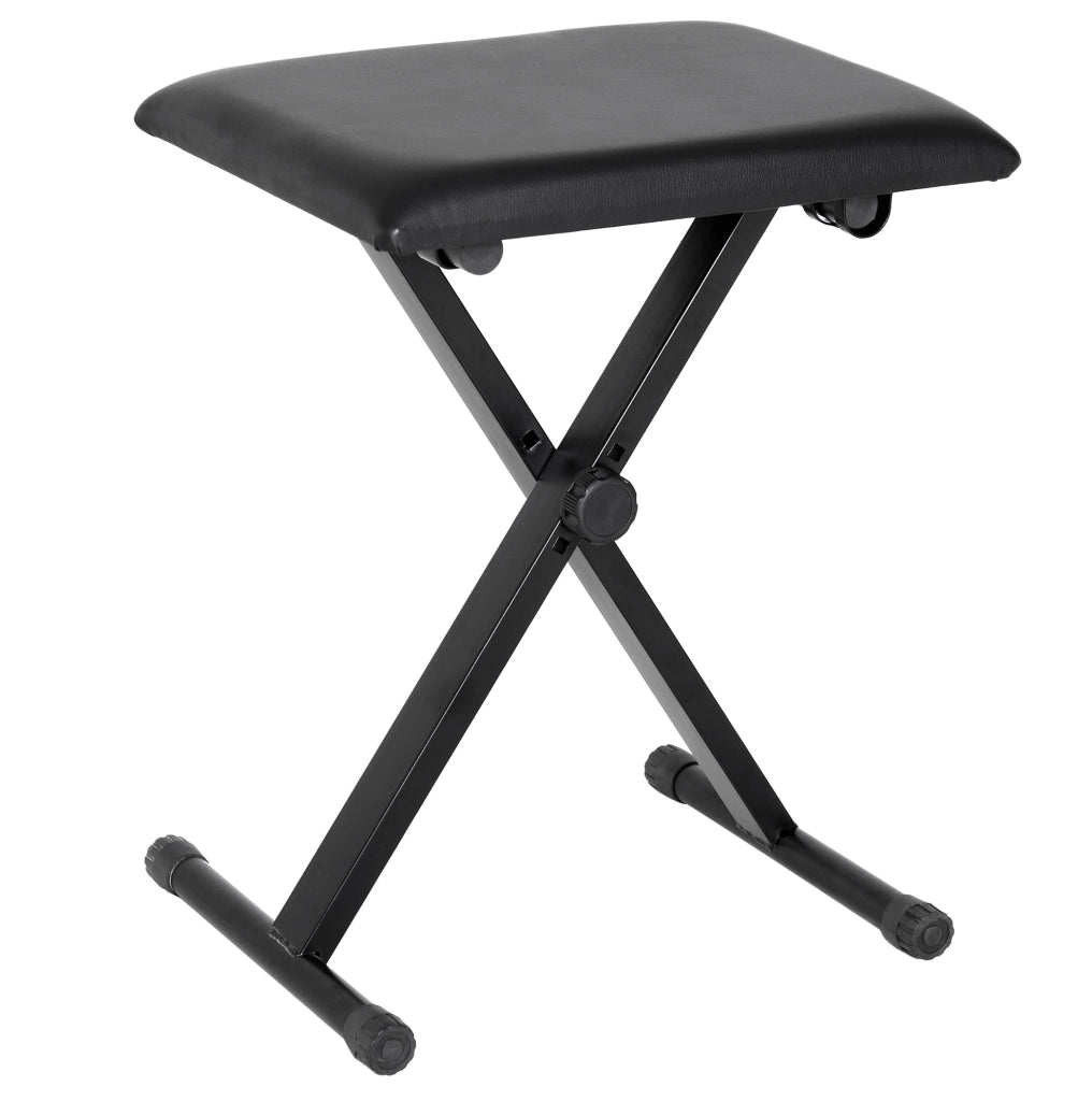 sgabello per pianoforte 39 x 29 x 37-47 cm nero, pieghevole e regolabile