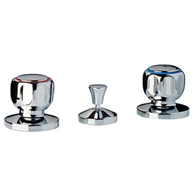 BATTERIA BIDET SCUDETTO 32 CROLLAOTTONE CROMATO + PILETTA 1"1/4