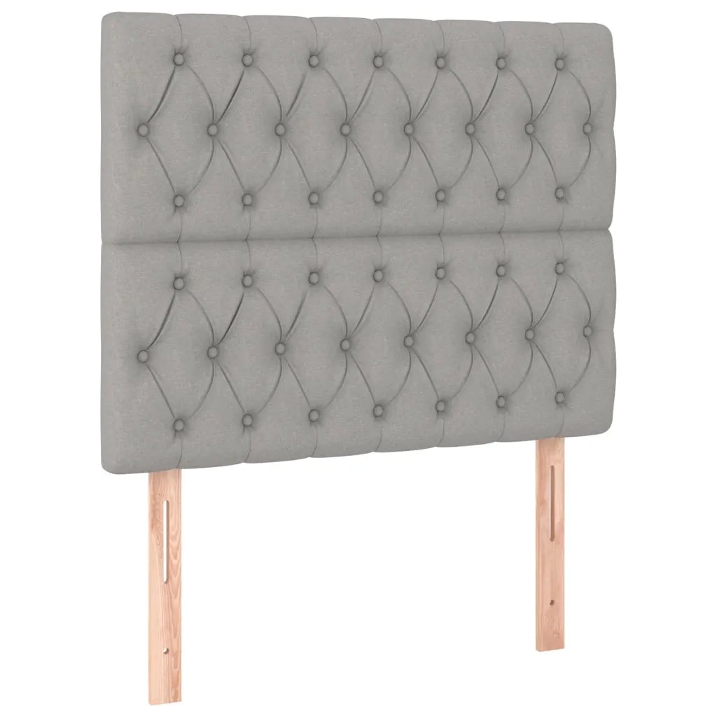 Giroletto a Molle con Materasso Grigio Chiaro 120x200cm Tessuto 3137381