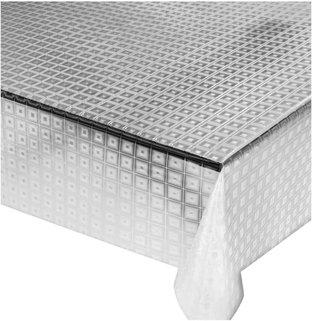 Tovaglia Trasparente Antimacchia 140x240 cm Moderna Plastificata Lucida Copritavolo Pvc Dis.17