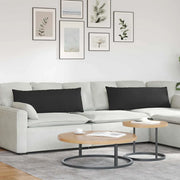 Cuscini da Divano 2 pcs Nero 120 x 40 cm Tessuto 42013814