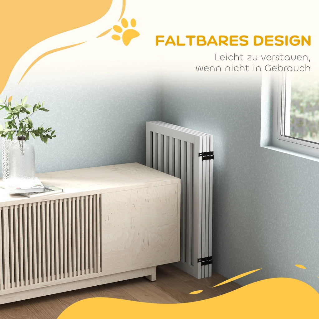 Cancello per Scale e Porte ¨C Minimal ¨C Bianco 4 Pezzi Pieghevole