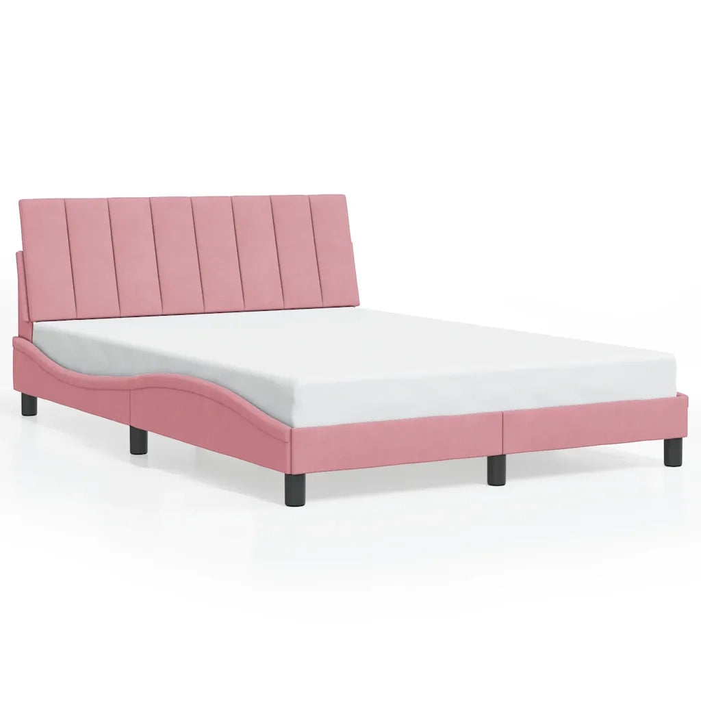 Giroletto senza Materasso Hanko Rosa 140x190 cm in Velluto