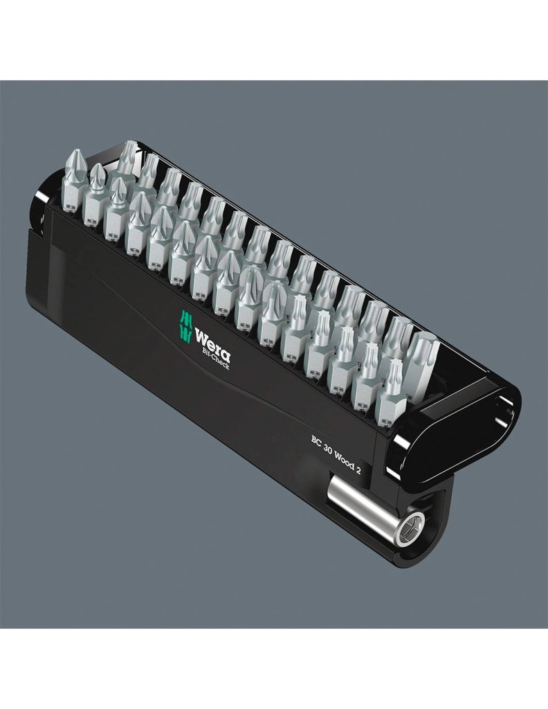 Set di inserti per avvitare WERA Bit-Check Wood 2 SB (30 pezzi)