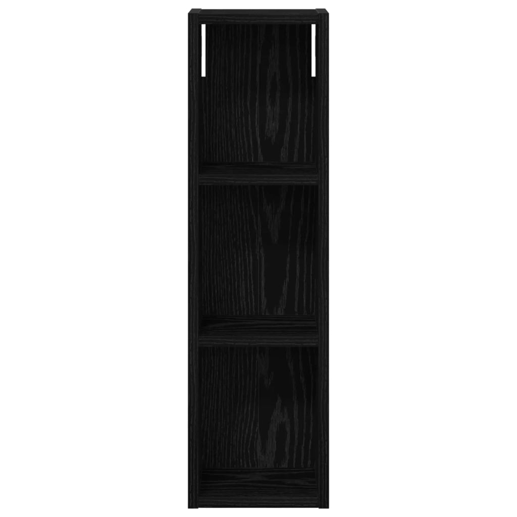 Armadio da Bagno | Mobile da Bagno a muro Rovere Nero 20 x 14 x 70 cm