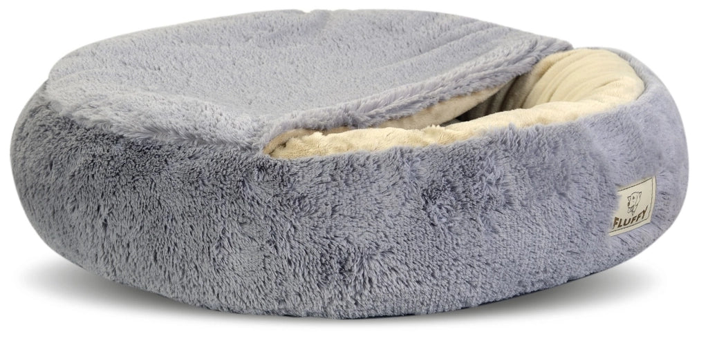 AIO FACTORY Letto per cani FLUFFY 50 cm personalizzabile grigio chiaro impermeabile
