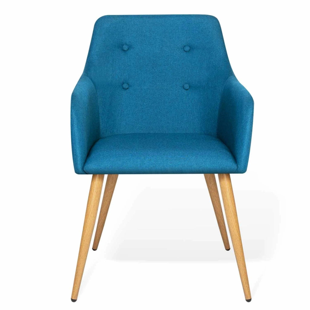 IDMarket - Set di 2 poltrone DANIA blu anatra