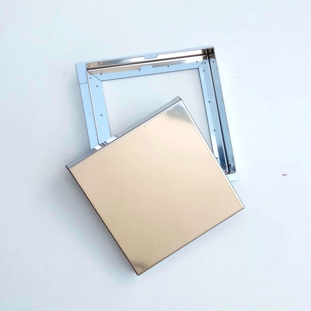 Sigillo 400 x 400 x h 50mm chiusino di acciaio inox pesante da incasso