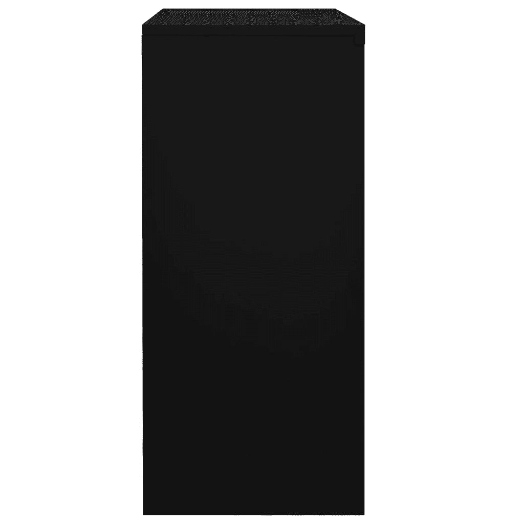 Armadio per Ufficio Anta Scorrevole Nero 90x40x90cm Acciaio 335952