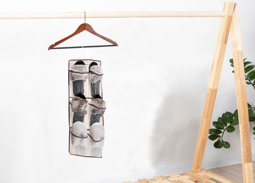Organizer Spazio 6 Tasche Scarpiera Armadio Organizzatore Guardaroba Scarpe Ciabatte - 1 Pezzo - Scarpe