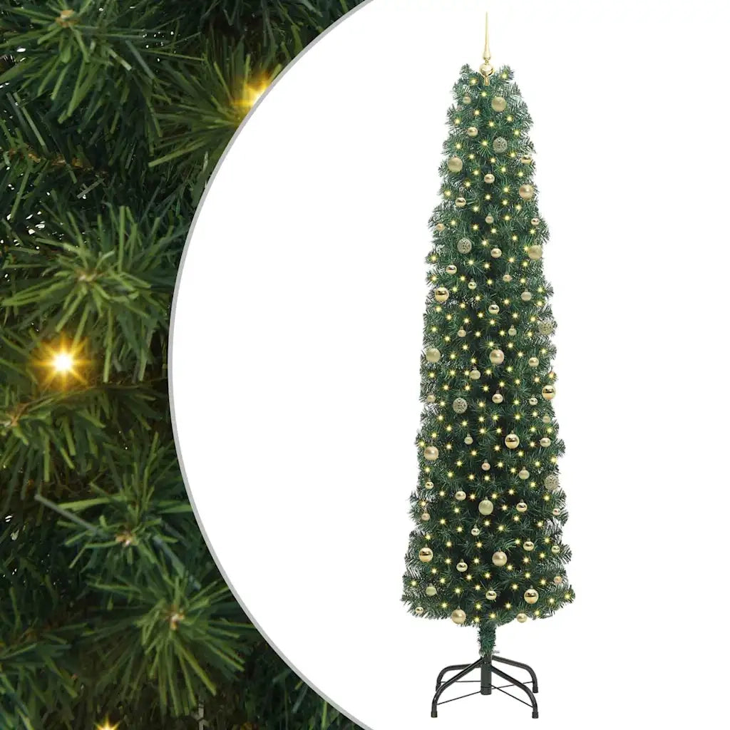 Albero di Natale artificiale con 300 LED Verde 240 cm 3394973