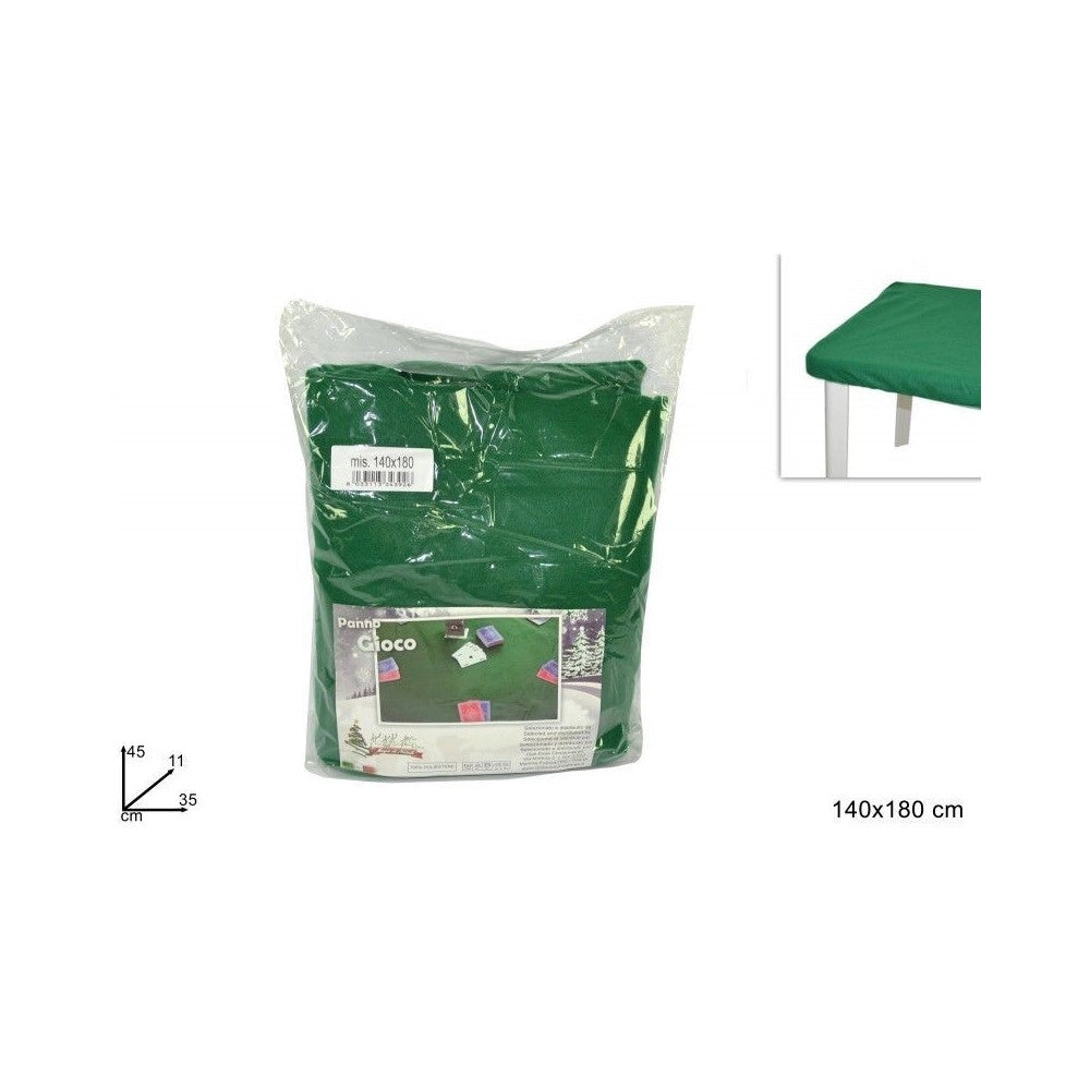 Trade Shop - Tappeto Da Tavolo Verde Tappetino Gioco Panno Roulette Poker 140x180cm -