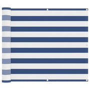 Schermo da balcone | Paravento da Balcone Blu e Bianco 100 x 500 cm