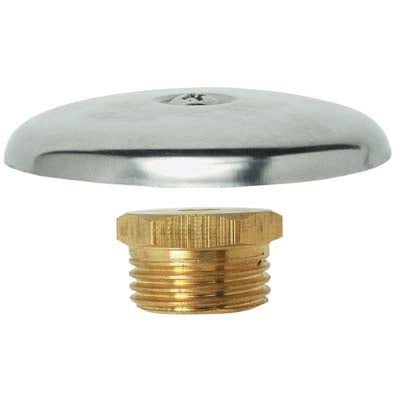 TAPPO M OTTONE + ROSONE INOX - 1/2M- 5 pezzi