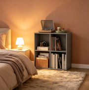 Libreria a cubi compatta in legno E1, 4 scomparti, 59,6x59,8x29 cm, colore neutro