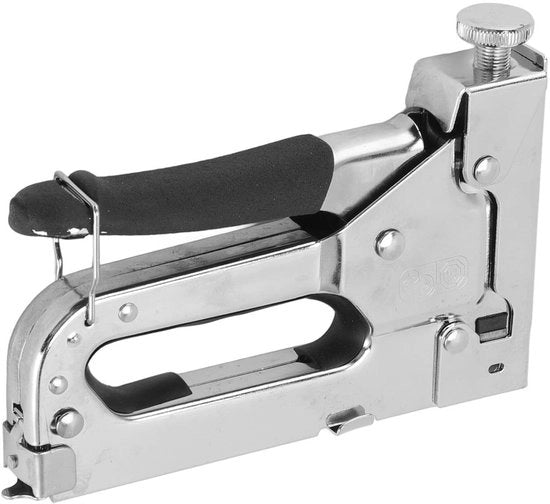 Strumento a Martello Manuale con Pistola per Dadi - Adatto per Dadi da 4-14 mm - per Mobili e Pelli - Dimensioni 16 x 11 x 2,5 cm - Peso 572 g