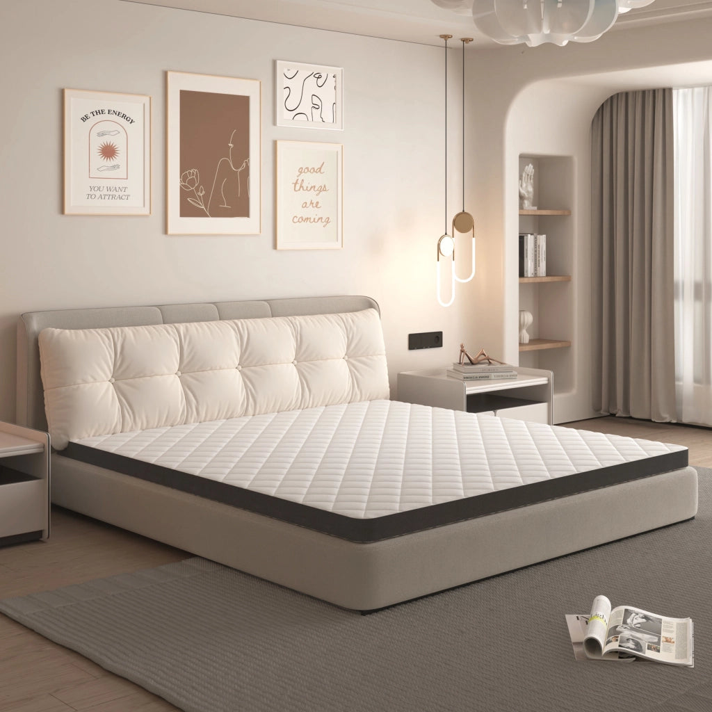 MATERASSO H3 in Schiuma con taglio a 7 zone Bianco e Grigio