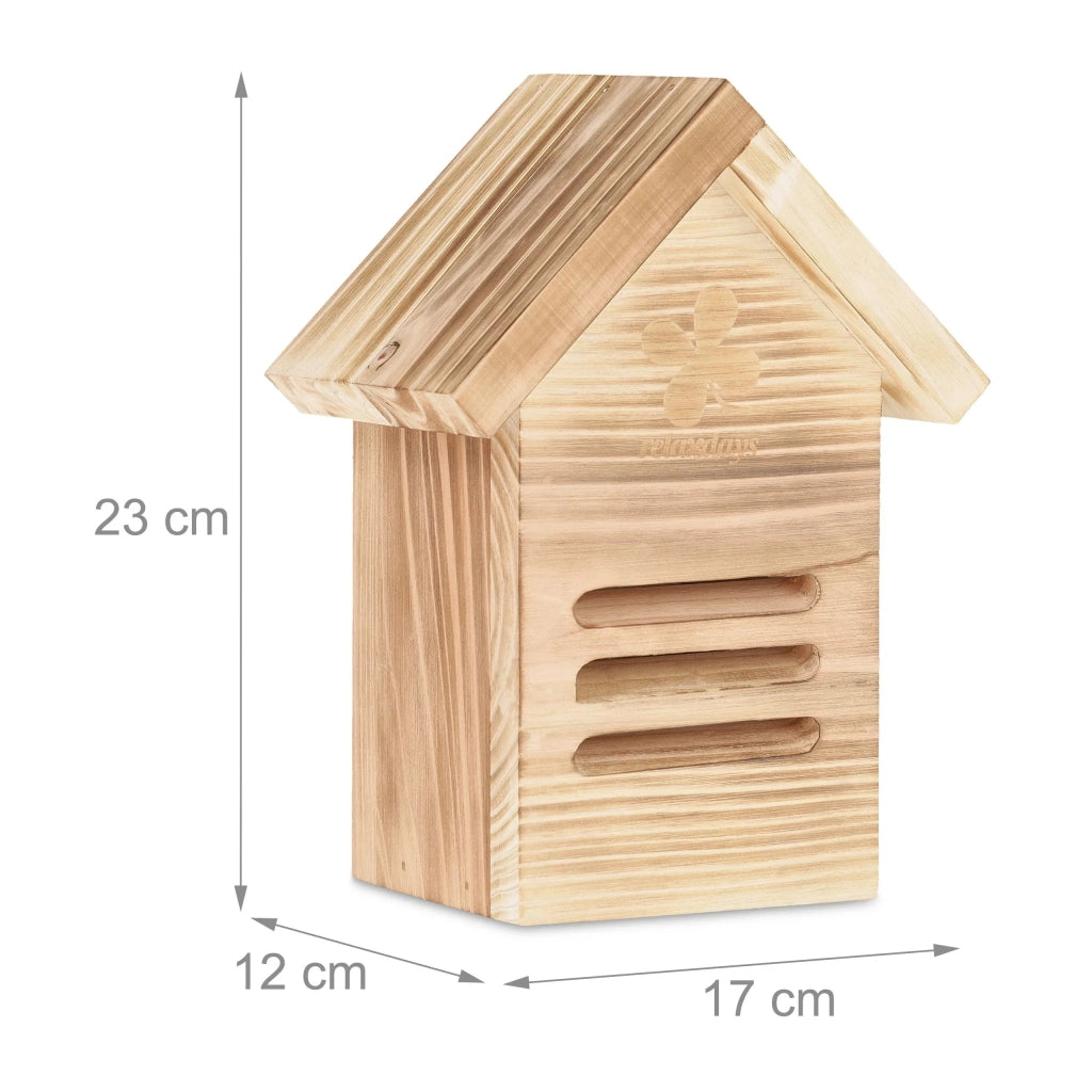 Casetta per coccinelle sospesa in legno per giardino protezione ambientale 25 x 20 x 15 cm in legno naturale 13_0012306