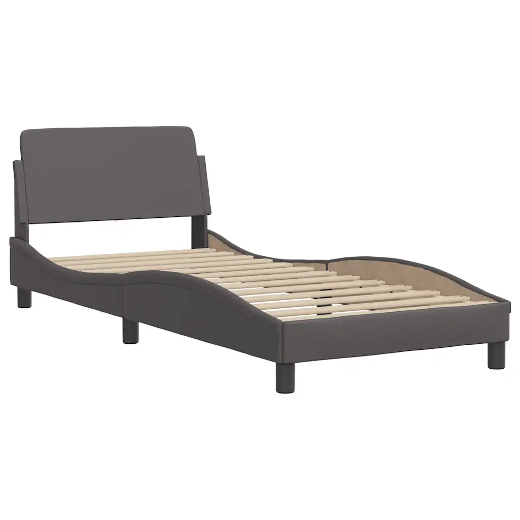 Letto singolo | Letto per adulti | Giroletto Dover Crema 90x200 cm in Similpelle