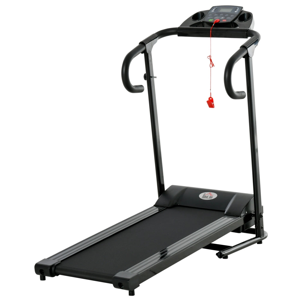 EasyComfort Tapis Roulant Elettrico Pieghevole Salvaspazio, Tapis Roulant Professionale con Display LCD, Velocità 0.8-10km/h e 12 Programmi, Potenza 500W, per Casa e Ufficio, Nero