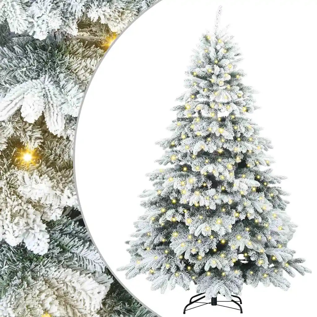 Albero di Natale artificiale con 300 LED Bianco 180 cm PE e PVC