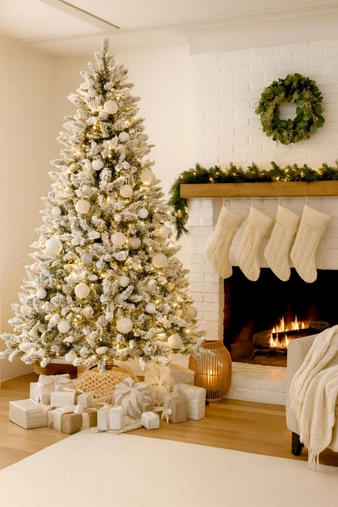 ALBERO DI NATALE ARTIFICIALE LIMA INNEVATO ALTEZZA: 210cm