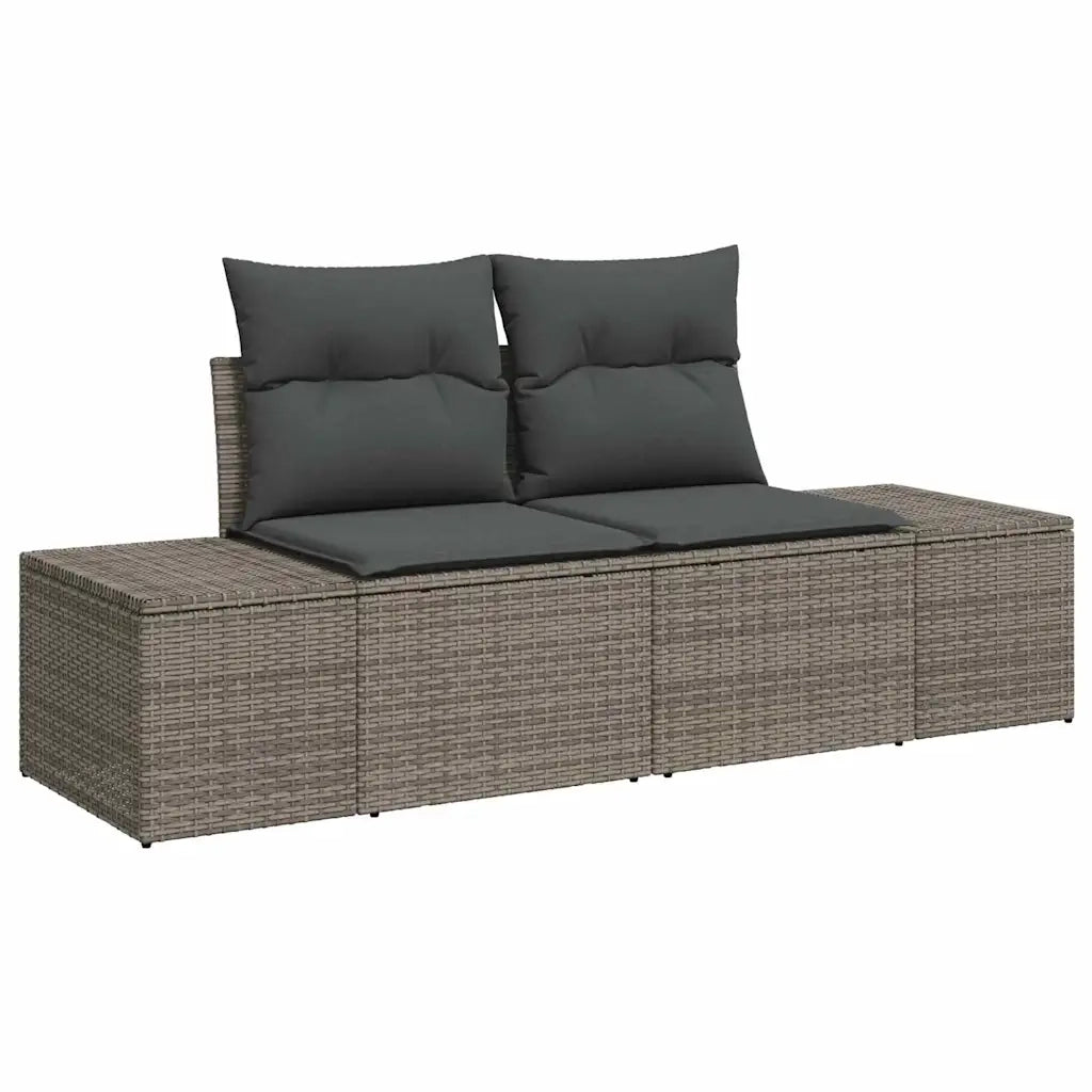 Set Divano da Giardino con cuscino 8 pcs Grigio polyrattan 3355638