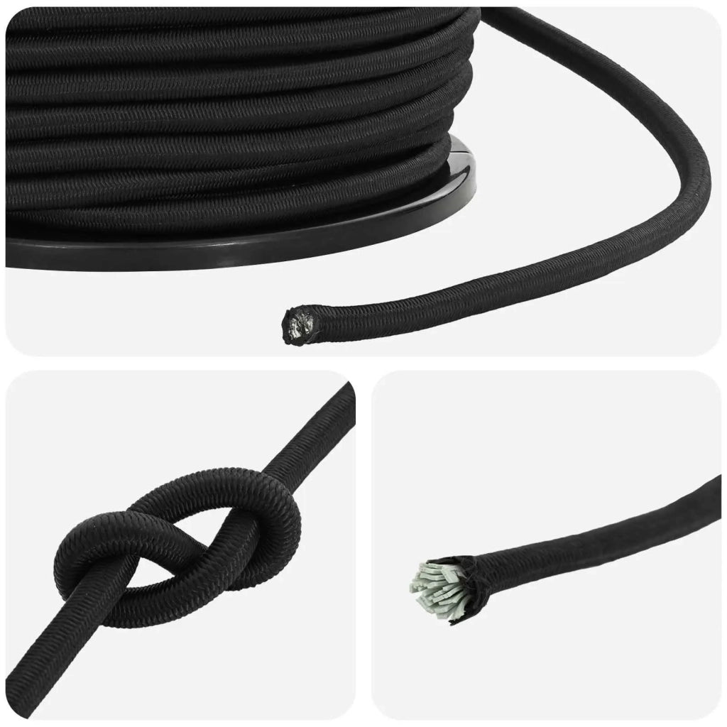 Corde Bungee 8 mm Nero PP e gomma 42047631