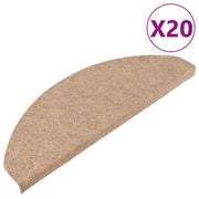 Tappetini Autoadesivi per Scale 20 pz | Gradini per Scale Beige 65x22,5x3,5 cm