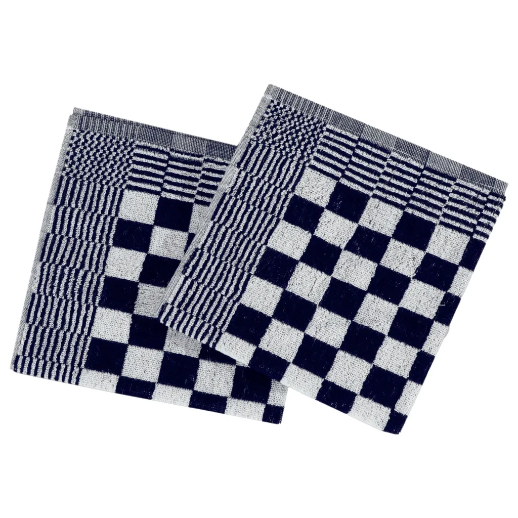 Set Strofinacci 20 pz | Teli per bagno in Cotone Blu e Bianco