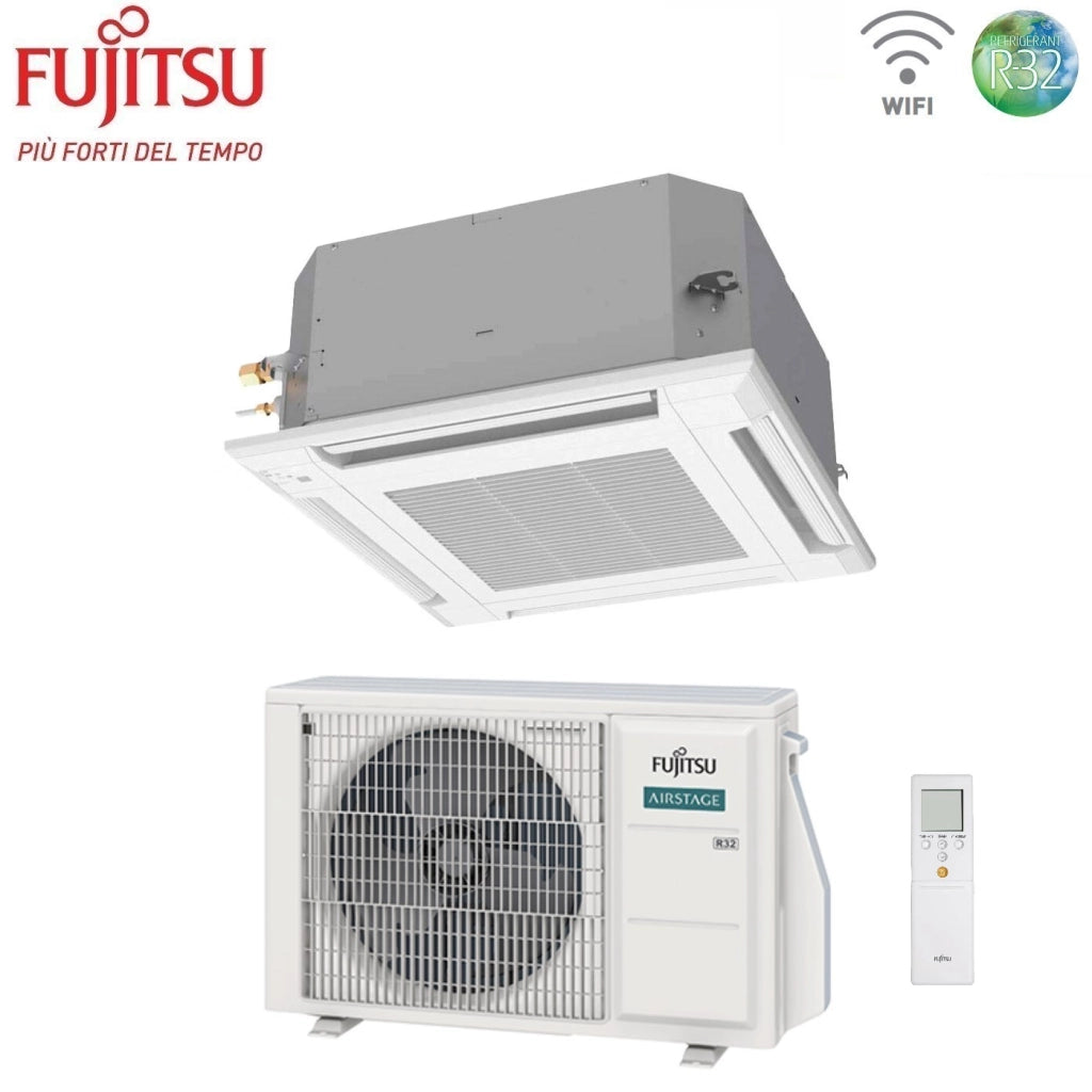 Condizionatore a Cassetta Fujitsu KV Eco 18000 Btu AUXG18KVLA R-32 Wi-Fi Optional con Griglia e Telecomando